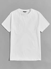 Manfinity VCAY 男士棉標語和圖案印花上衣 - 白色 - 查看 2