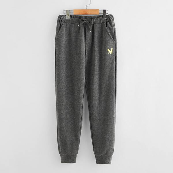 

Boys Gold Eagle Sweatpants, Dark grey