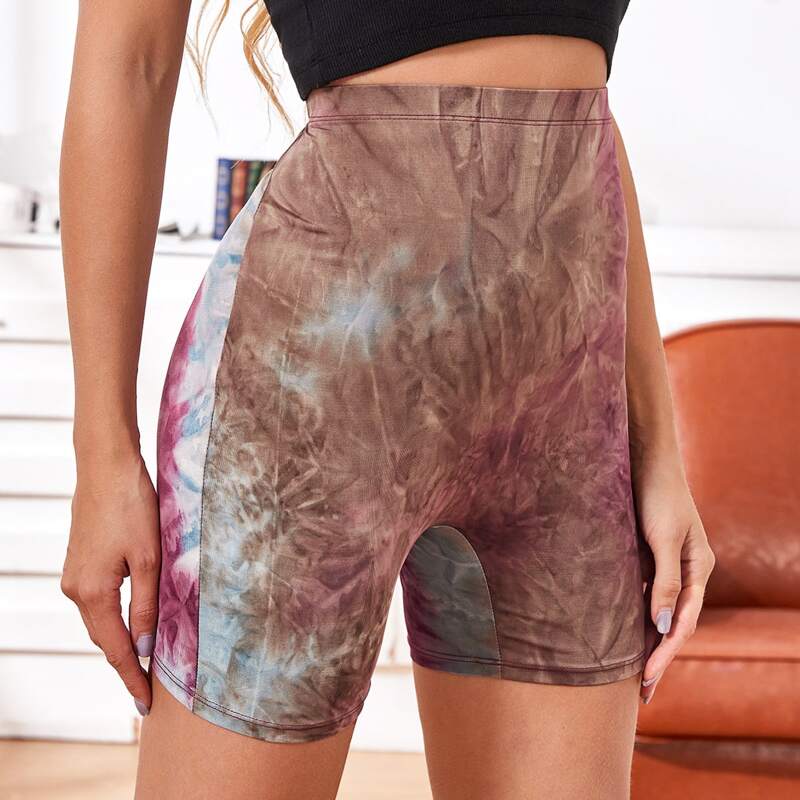 

Tie Dye Biker Shorts, Multicolor