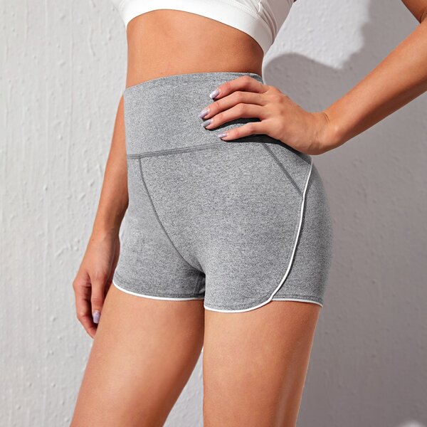 

Wide Band Waist Sports Shorts, Light grey