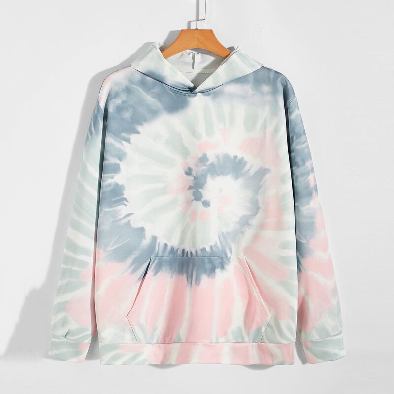 

Guys Kangaroo Pocket Tie Dye Hoodie, Multicolor