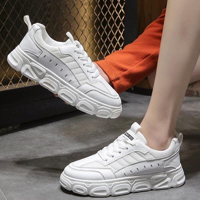 

Solid Lace-up Skate Shoes, White