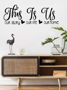 Slogan Graphic Wall Sticker, Stickers, Wall Decal, Vinyl Decal For Home Decorations, Spring Decoration Items Refresh Your Home, Rama Decoration Stickers Gifts Birthday Graduation