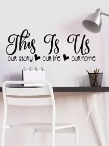 Slogan Graphic Wall Sticker, Stickers, Wall Decal, Vinyl Decal For Home Decorations, Spring Decoration Items Refresh Your Home, Rama Decoration Stickers Gifts Birthday Graduation