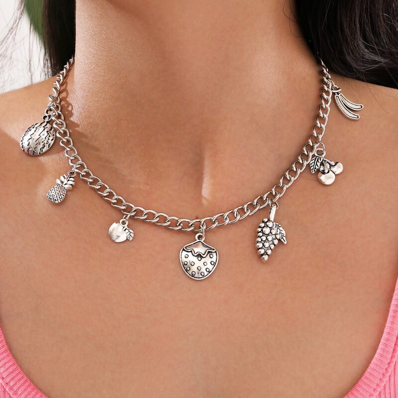 

Fruit Chain Necklace, Silver