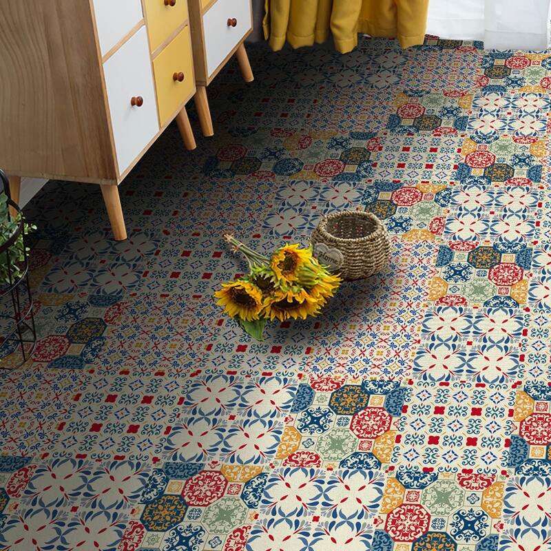 

4pcs Patchwork Pattern Carpet, Multicolor