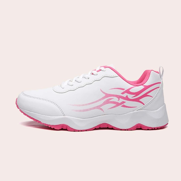 

Lace-up Front Wide Fit Sneakers, Pink