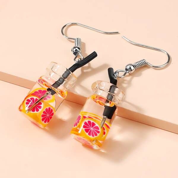 

Fruit Tea Drop Earrings, Multicolor