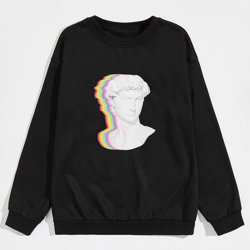

Guys Figure Graphic Sweatshirt, Black