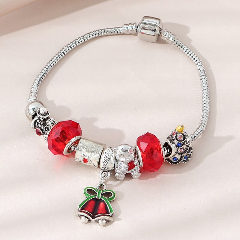 

Christmas Bell Charm Bracelet, Multicolor