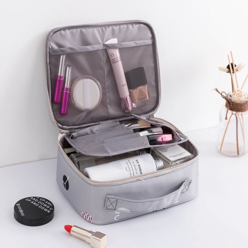 

Geometric Pattern Travel Storage Bag, Grey