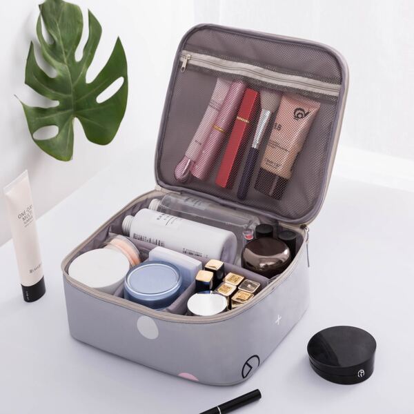 

Geometric Pattern Travel Storage Bag, Grey