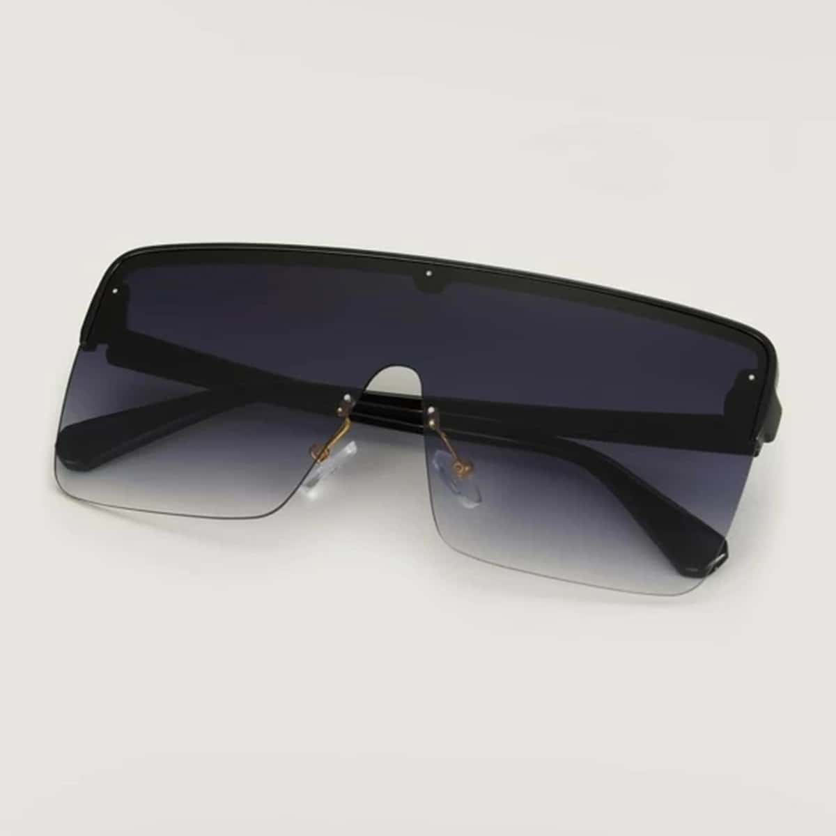 

Gradient Flat Top Sunglasses, Black