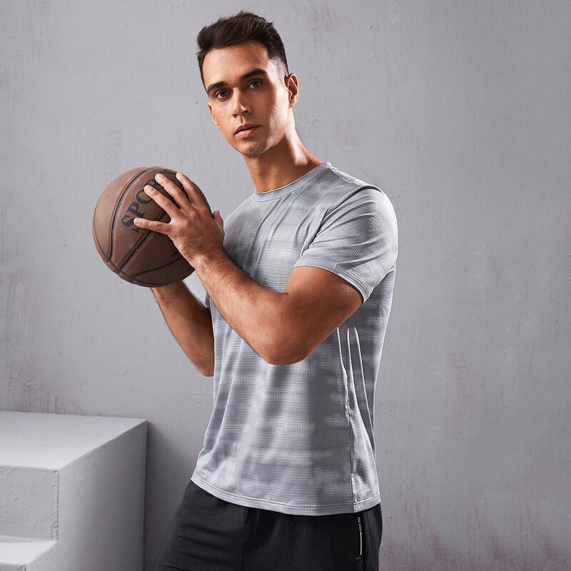 

Men Tie Dye Sports Tee, Light grey