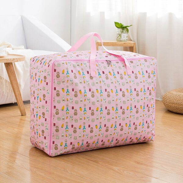 

Cartoon Graphic Quilt Storage Bag, Pink