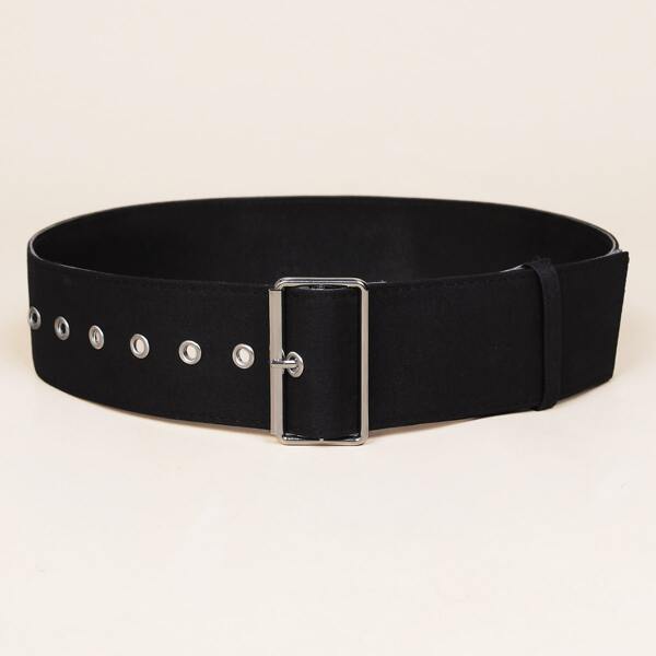 

Eyelet Decor Belt, Black