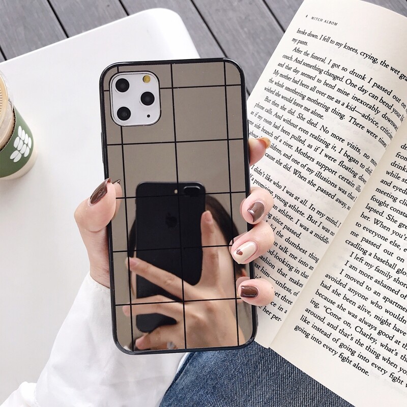 

Plaid Mirror iPhone Case, Black