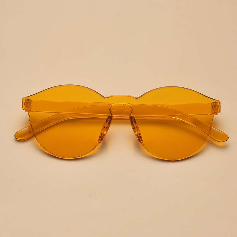 

Tinted Lens Rimless Sunglasses, Yellow