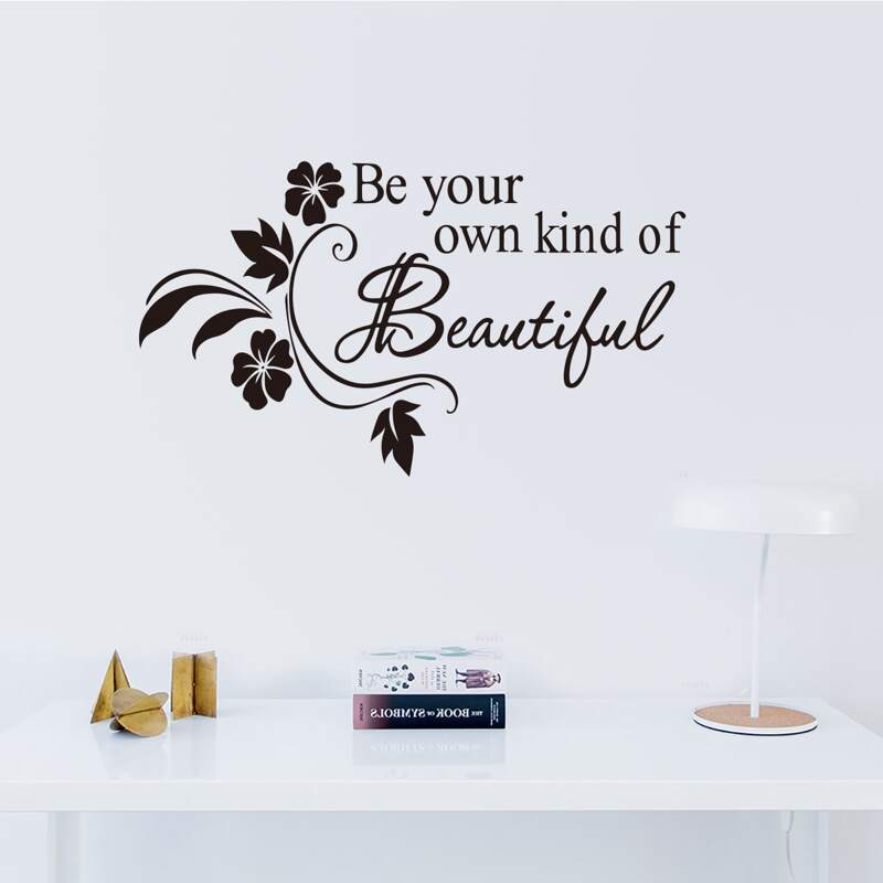 

Slogan Graphic Wall Sticker, Black