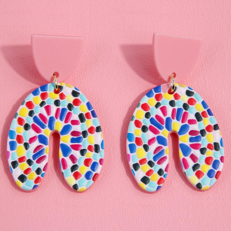 

Colorblock Drop Earrings, Multicolor