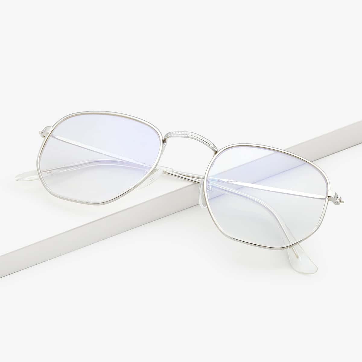 

Guys Metal Frame Glasses, Silver