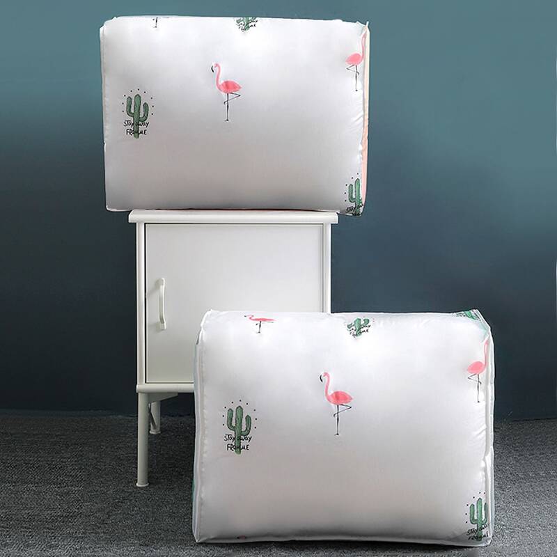

1pc Flamingo Print Quilt Storage Bag, Multicolor
