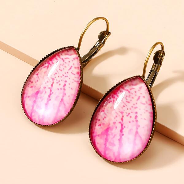

Water Drop Design Stud Earrings, Multicolor