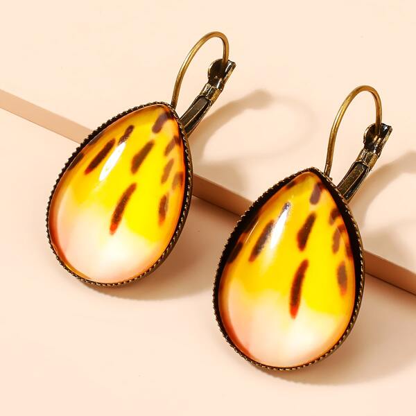 

Water Drop Design Stud Earrings, Multicolor