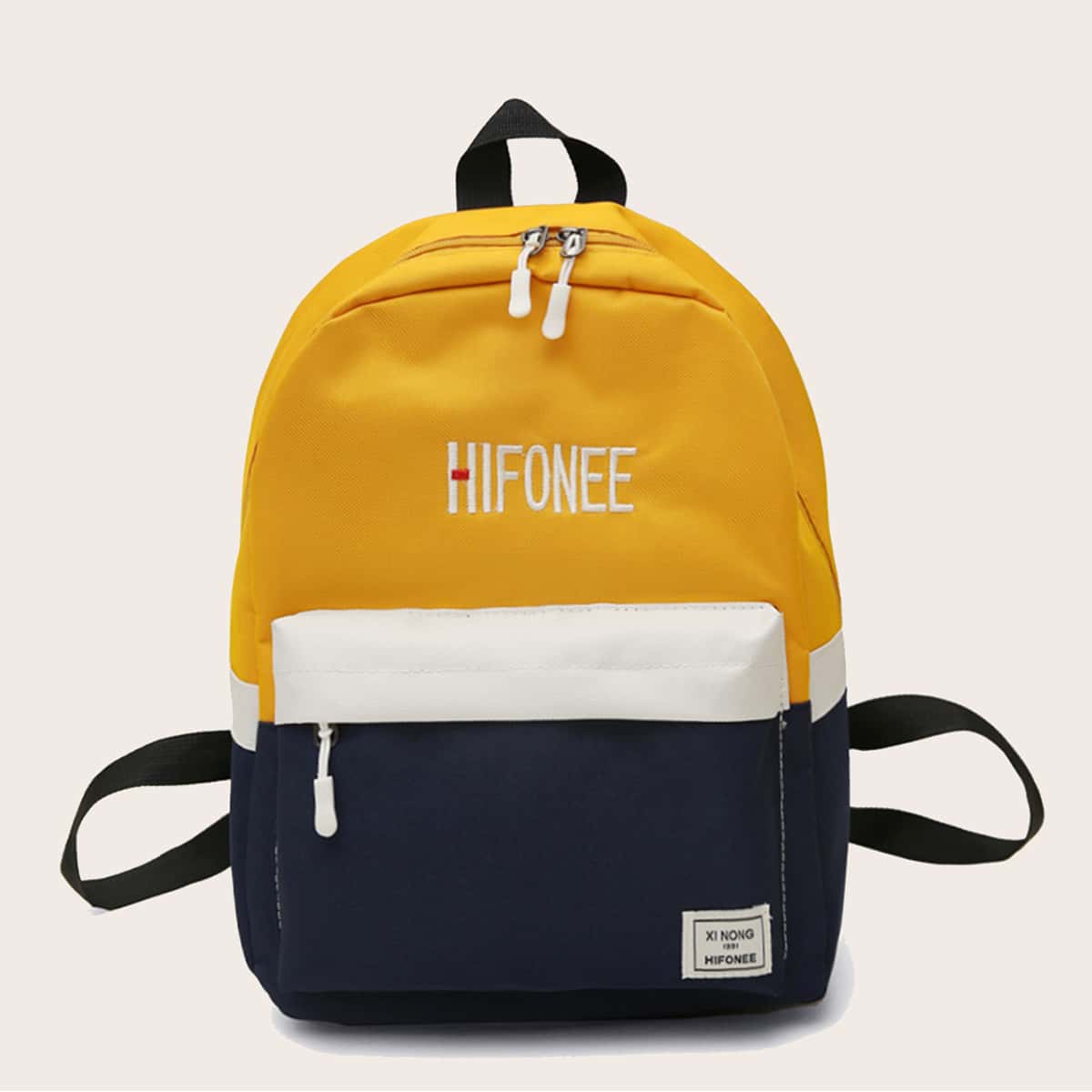 

Color Block Backpack, Yellow