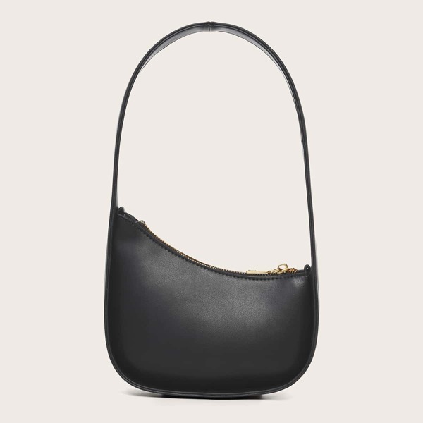 

Asymmetrical Shoulder Bag, Black