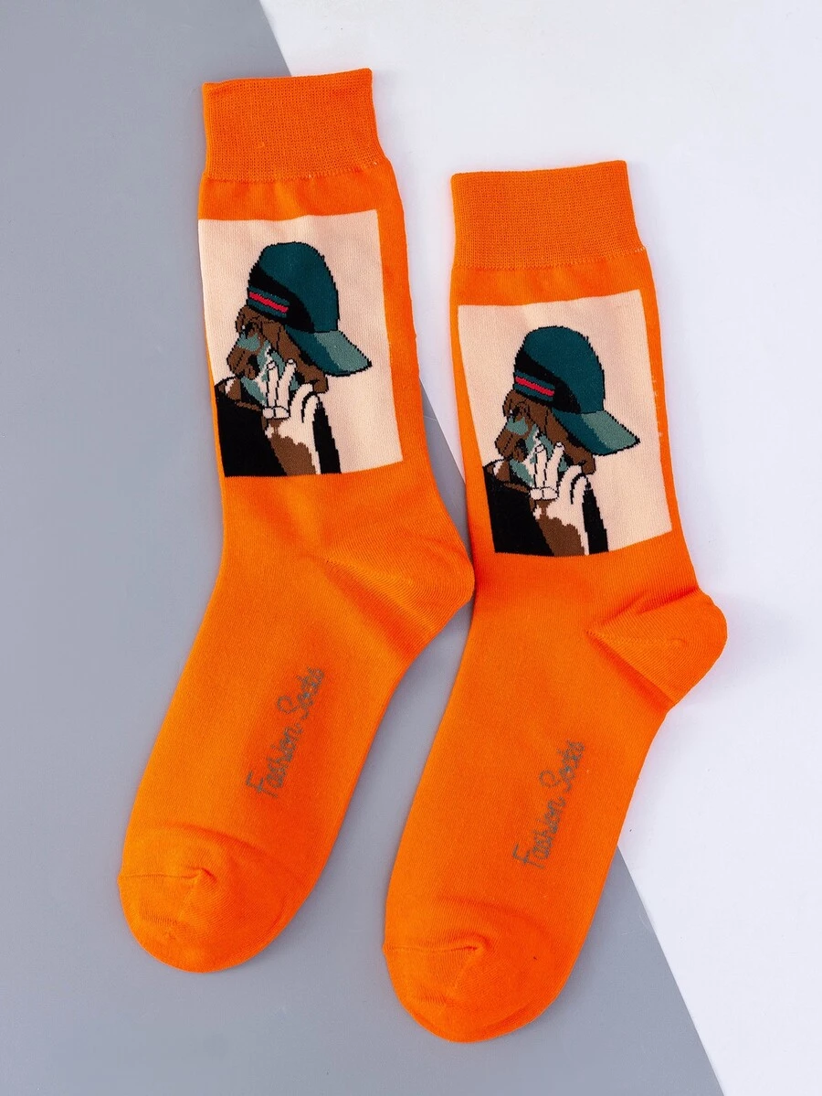 Calcetines de hombres con dibujos animados - Multicolor - Ver 1