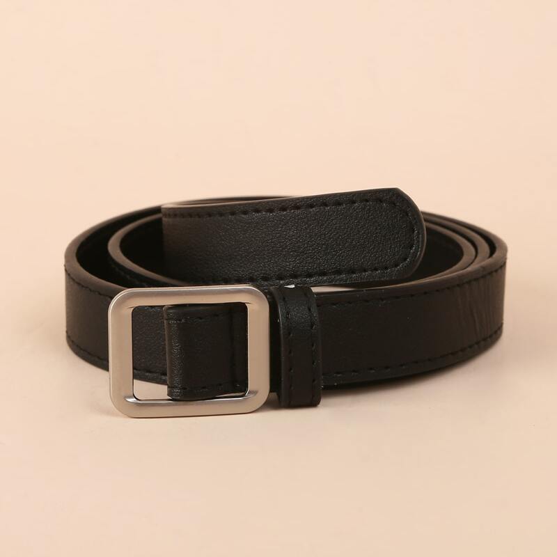 

Square Buckle Belt, Black