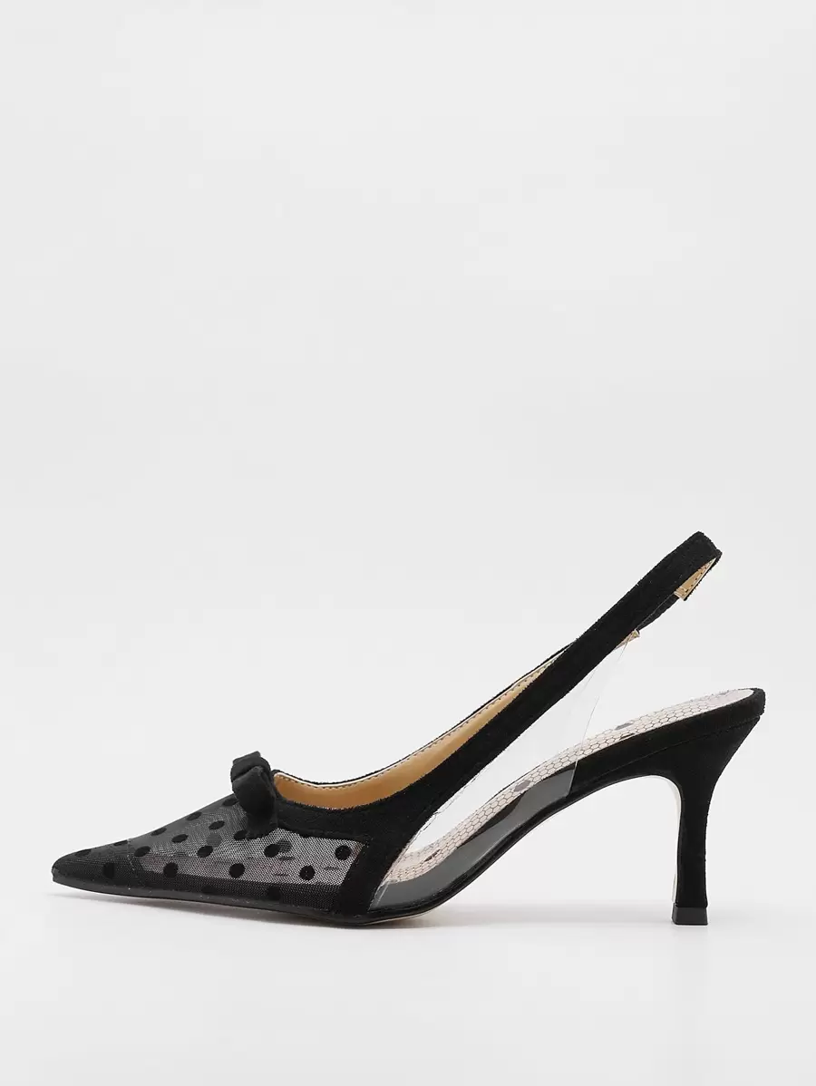 نساء بنقاط البولكا حذاء كعب ومفتوح الوراء , الموضة باصابع قدم مدبب كعب متوسط حذء كعب عالي