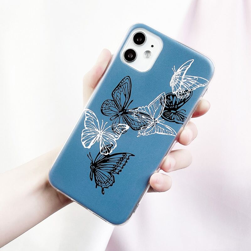 

Butterfly Print iPhone Case, Blue