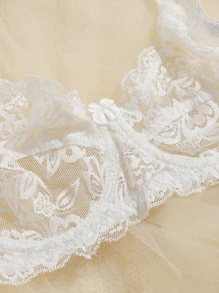 花卉蕾丝钢圈文胸套装 - 2 件装性感内衣