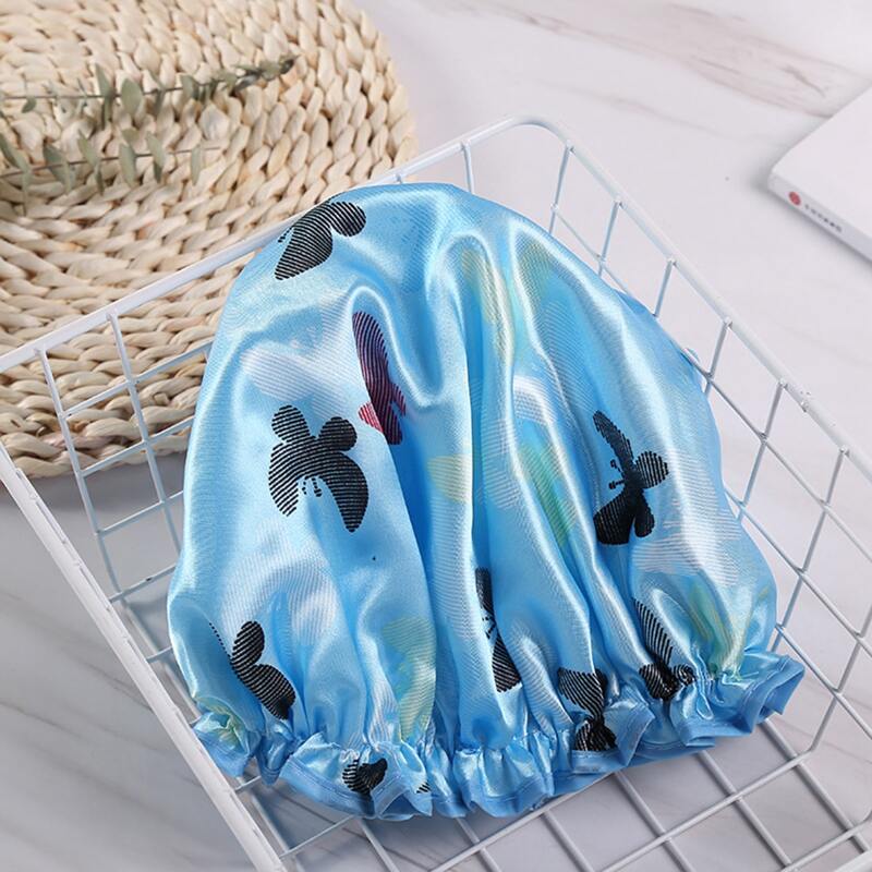 

Butterfly Print Shower Cap, Blue