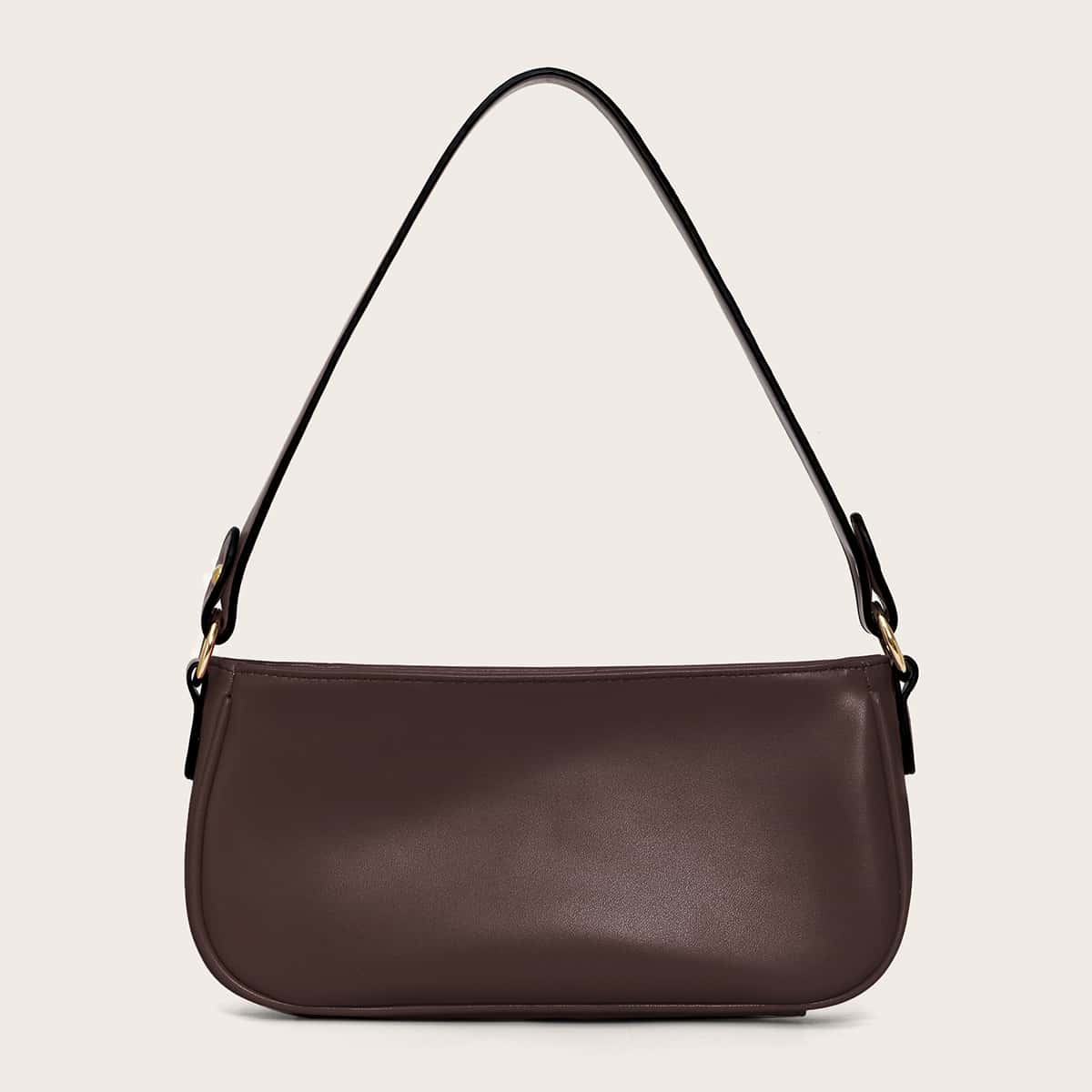 

Minimalist Baguette Bag, Coffee brown