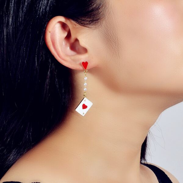 

Heart Decor Drop Earrings, Multicolor