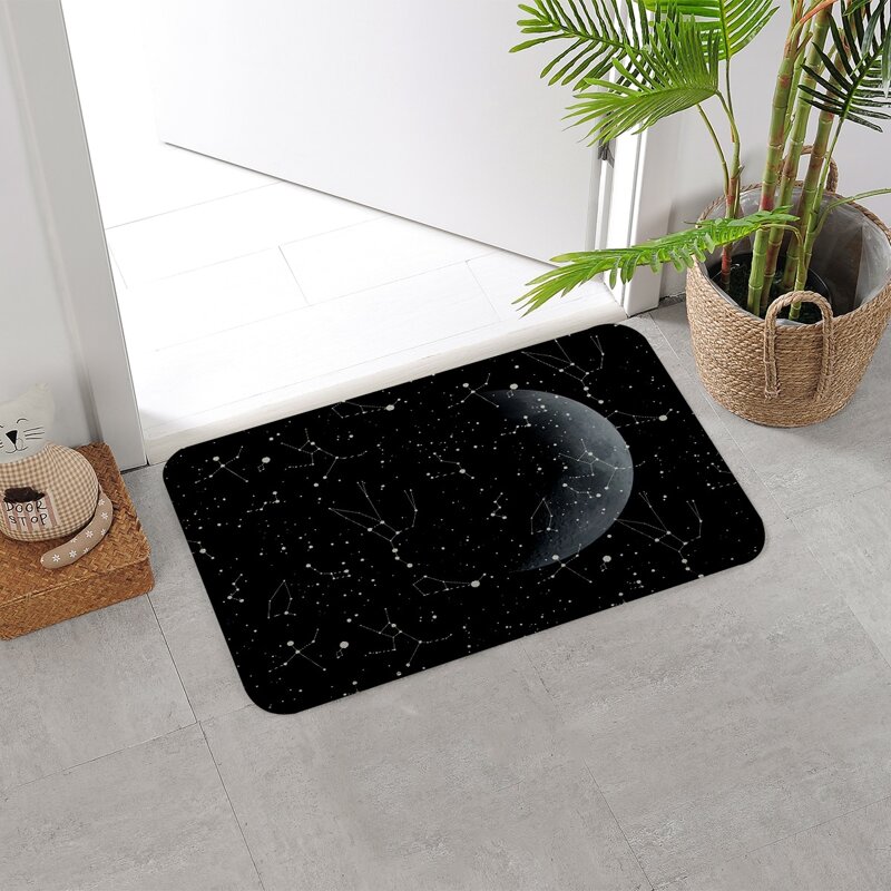 

Moon Print Floor Mat, Multicolor
