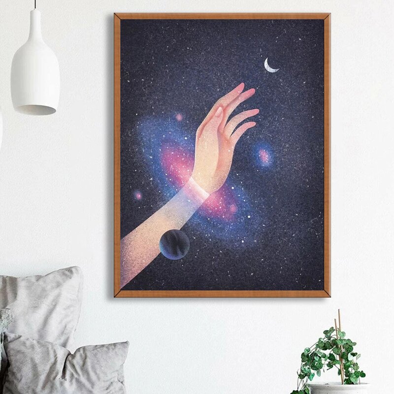 

Hand Print DIY Diamond Painting, Multicolor