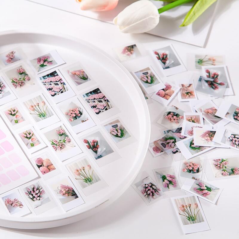 

30pcs Flower Print Random Sticker, Multicolor
