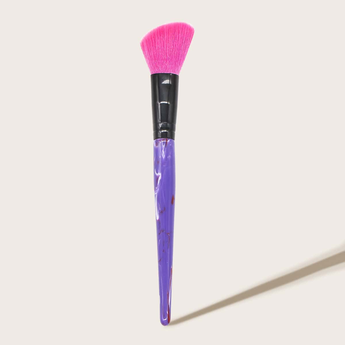 

1pc Resin Handle Makeup Brush, Purple