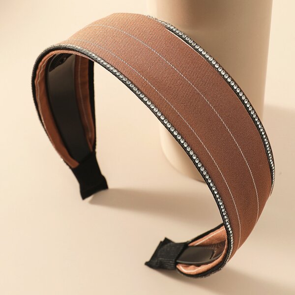 

Rhinestone Decor Hair Hoop, Coffee brown