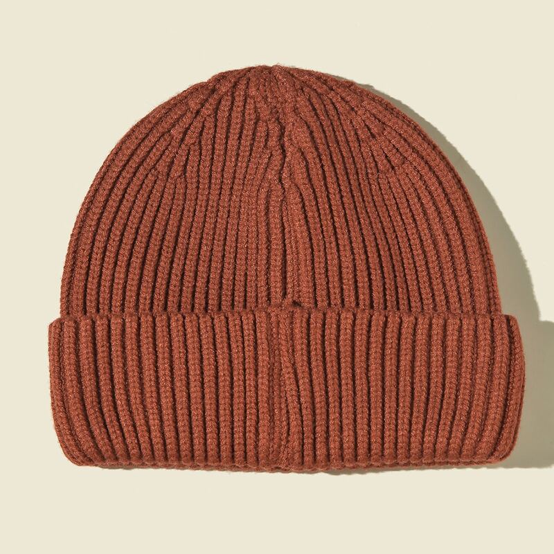 

Solid Cuffed Docker Hat, Coffee brown