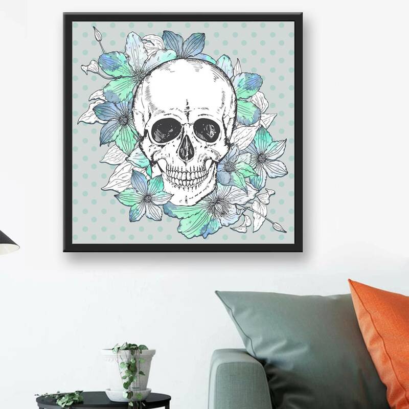 

Skull Print DIY Diamond Painting, Multicolor