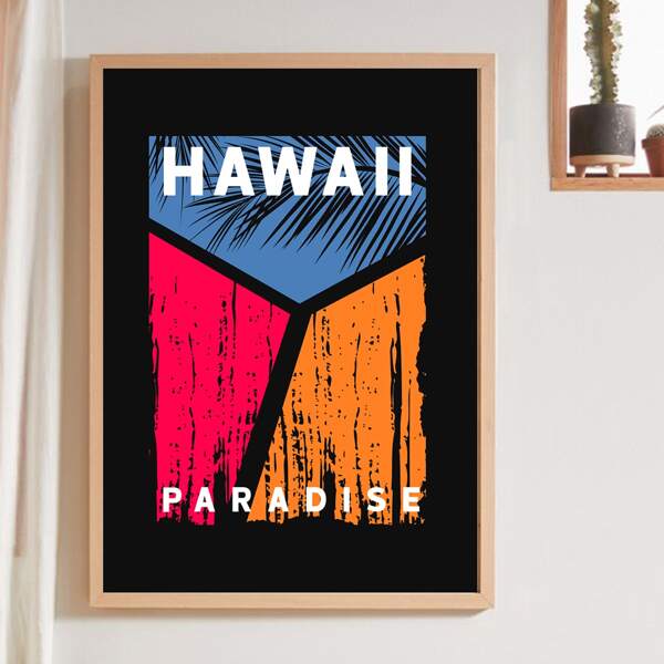 

Letter Graphic Wall Painting Without Frame, Black