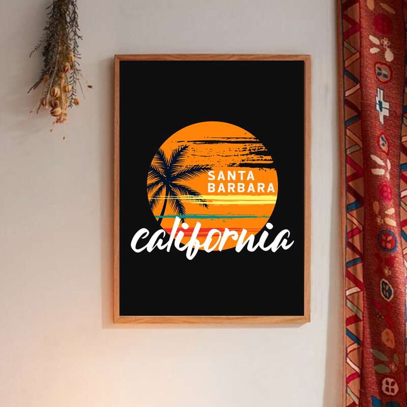 

Letter Graphic Wall Painting Without Frame, Black