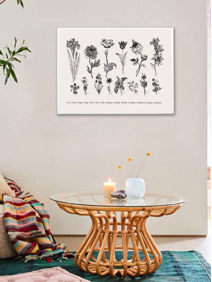 Pintura de pared con estampado sin marco - Caqui - Ver 1