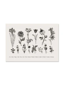 Pintura de pared con estampado sin marco - Caqui - Ver 2