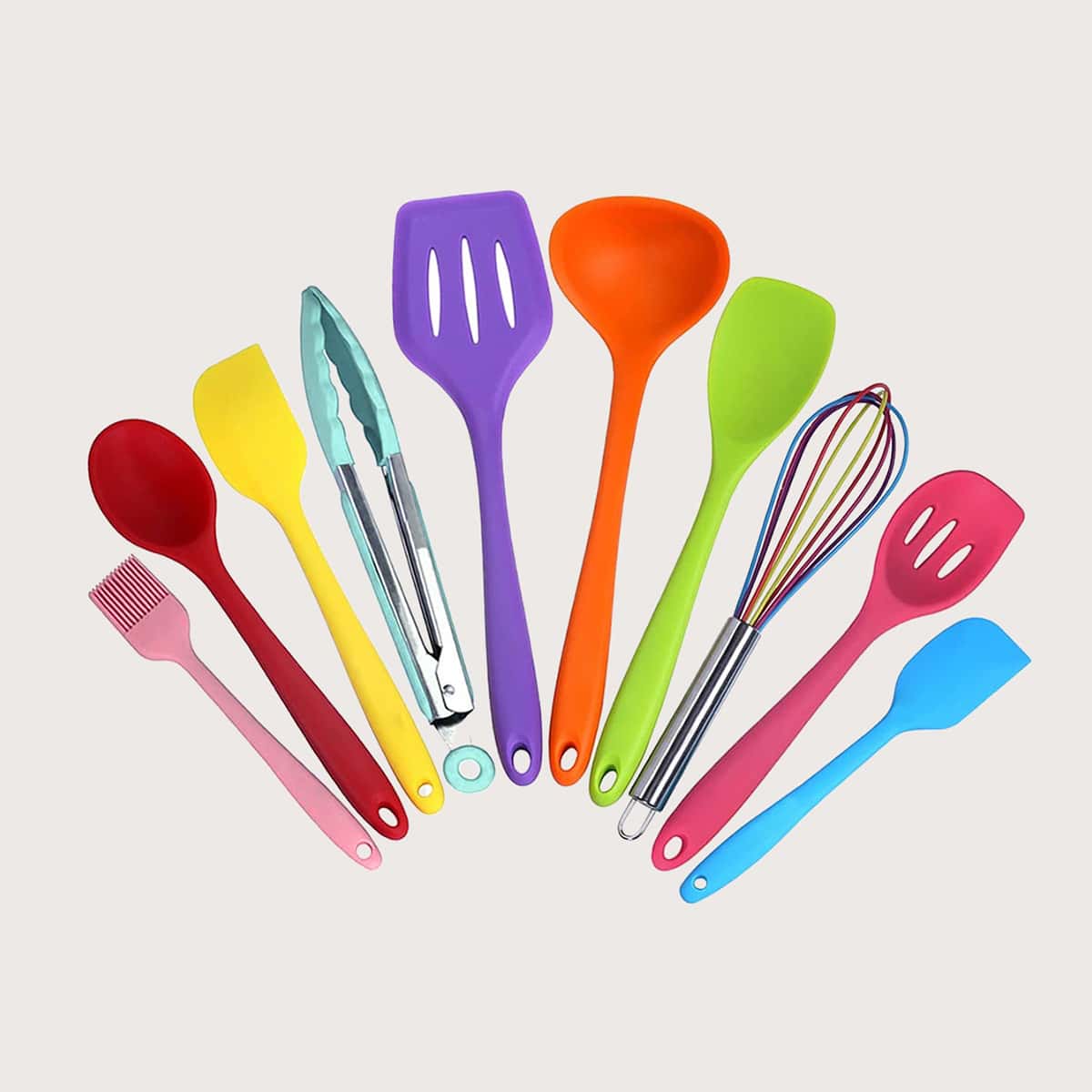 

10pcs Non-stick Kitchenware Set, Multicolor